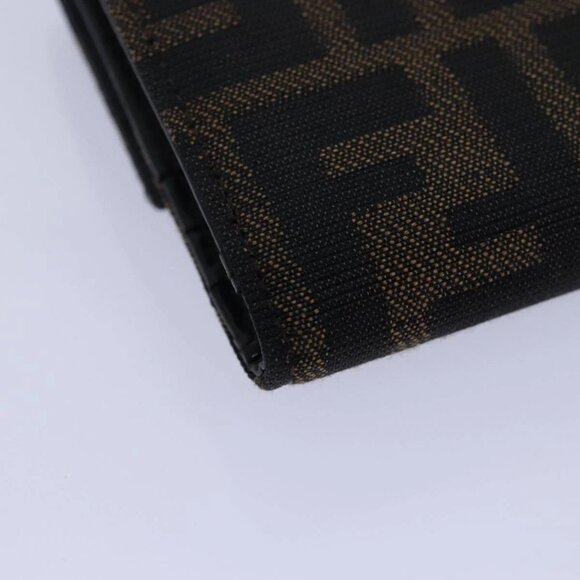 FENDI Zucca Canvas Wallet Black Brown Auth yk13705A - Picture 4 of 16